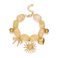 Lisa Olive Vintage Irregular Resin Beaded Sun Pendant Bracelet — image 8
