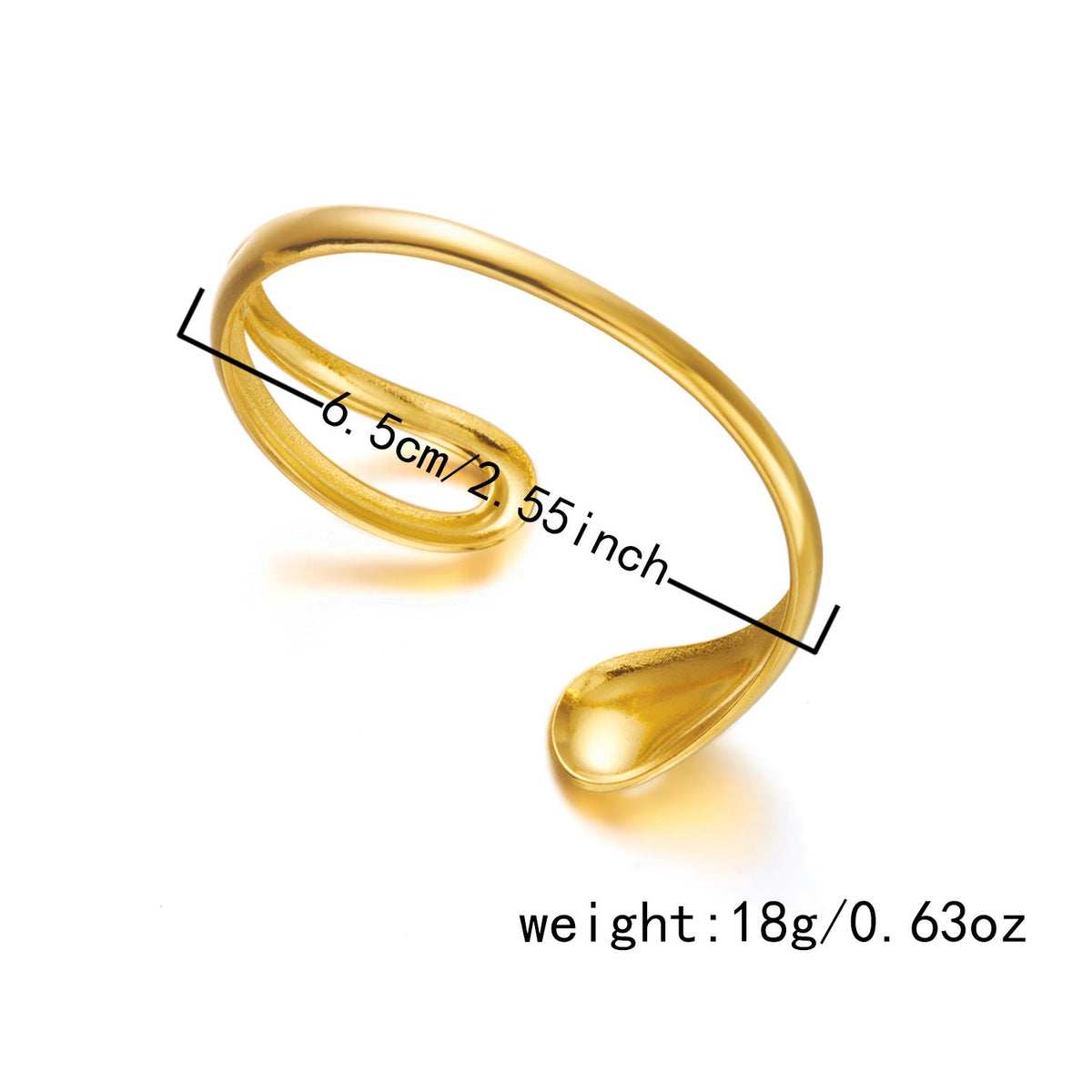 Lisa Olive Vintage Feather Gold Plated Open Cuff Bracelet — image 7