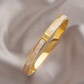 Lisa Olive Elegant Mother-of-Pearl Rhinestone Bangle Bracelet — image 2