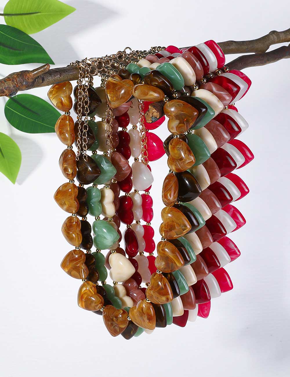 Retro Heart Statement Necklace — necklace