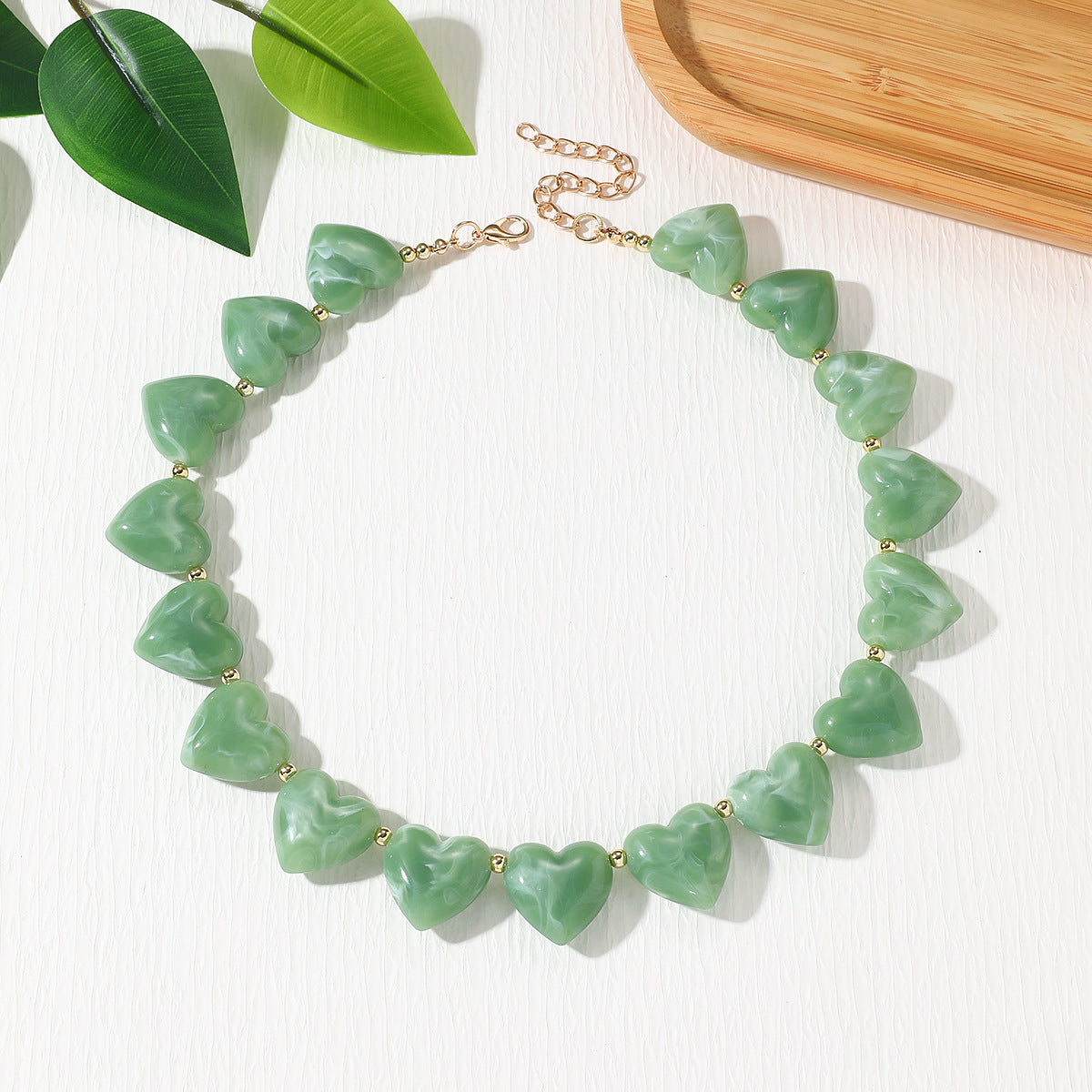 Retro Heart Statement Necklace — necklace, view 6
