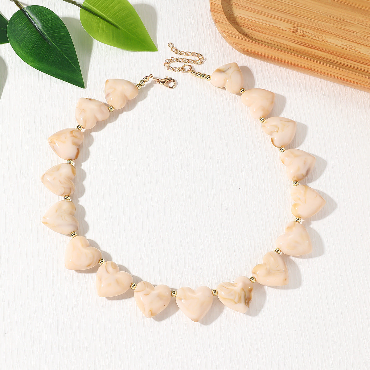 Retro Heart Statement Necklace — necklace, view 7