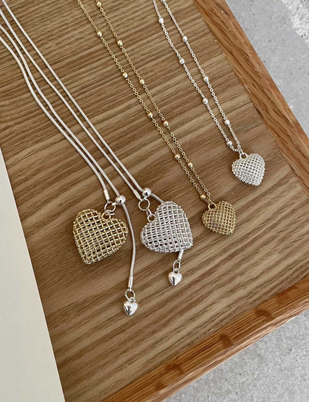 Soft Hollow Heart Pendant Necklace — necklace