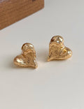 Molten Heart Stud Earrings — earrings