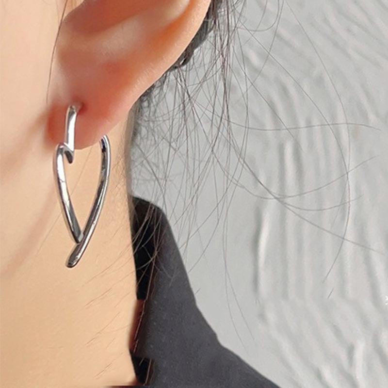 Line Love Stud Earrings — earrings, view 2
