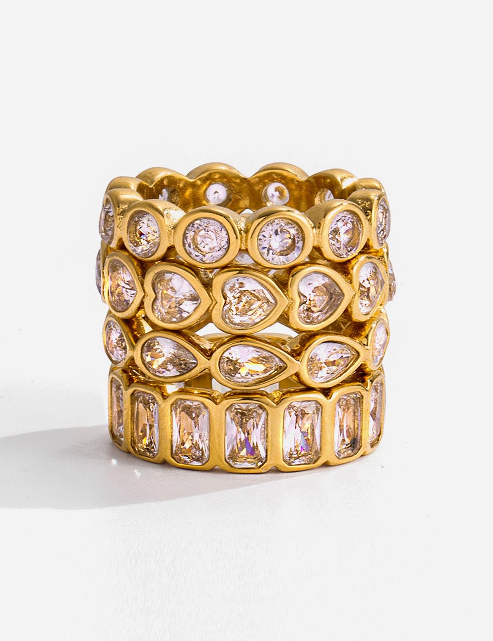 Heart-Shaped Layered Zirconia Ring — ring