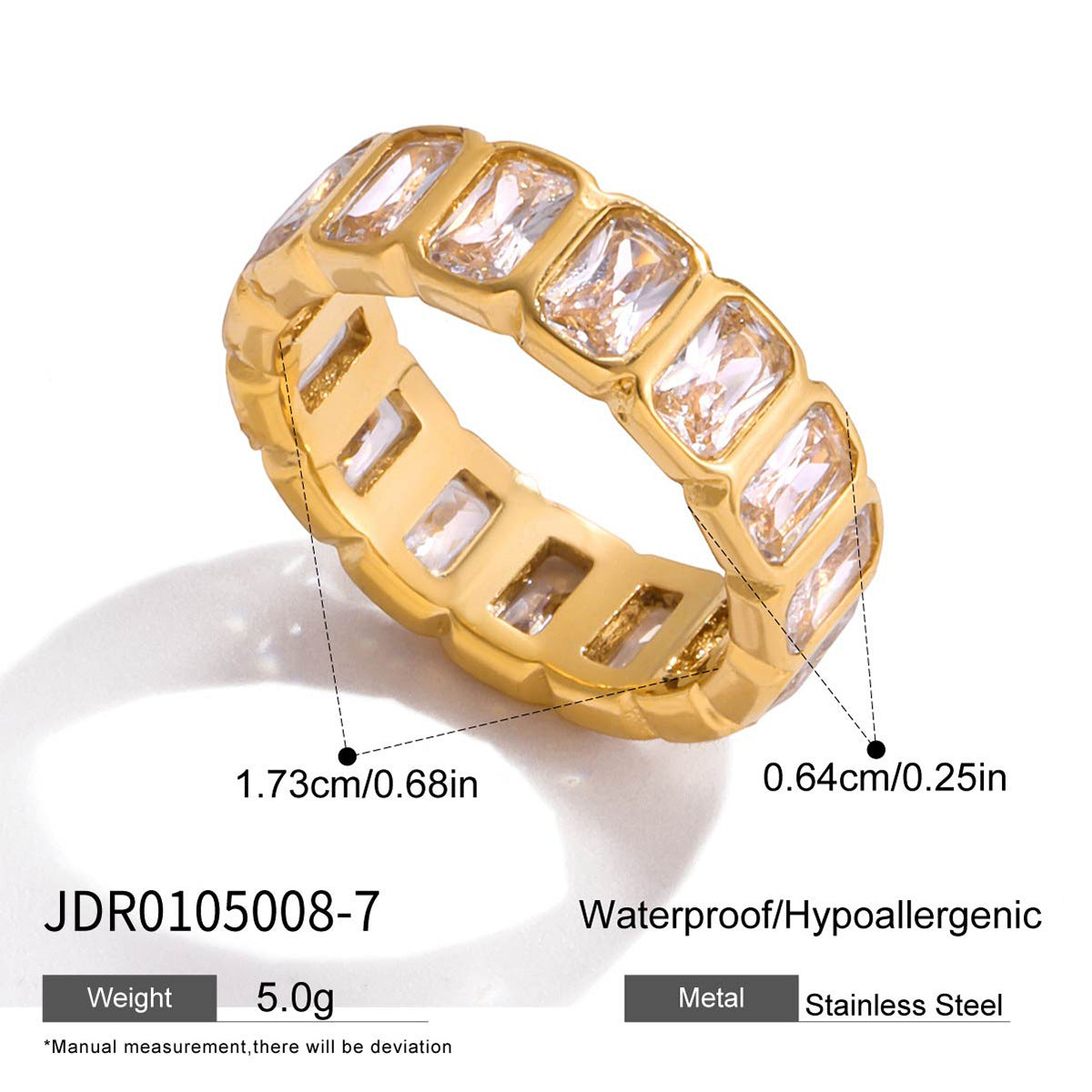 Heart-Shaped Layered Zirconia Ring — ring, view 5