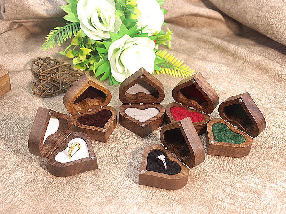 Heart-Shaped Wooden Ring Box — ring, view 2