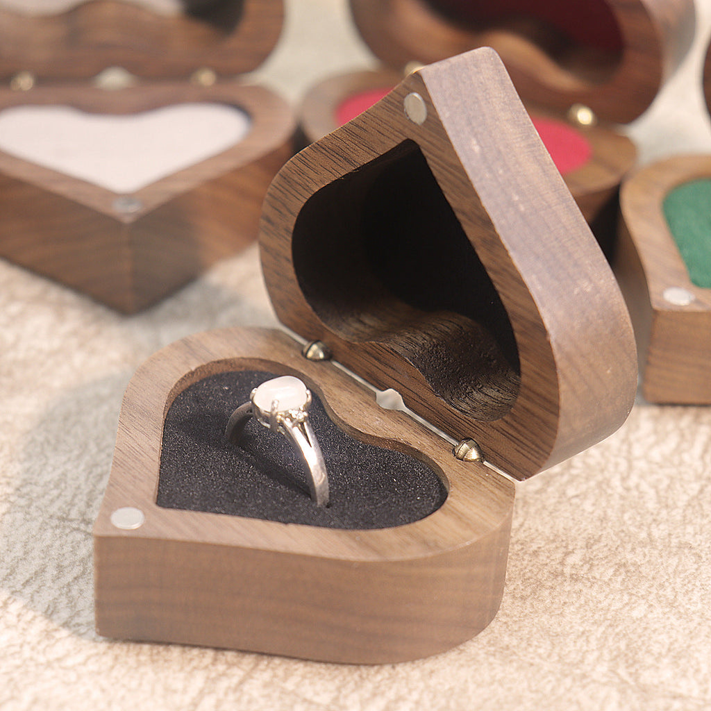 Heart-Shaped Wooden Ring Box — ring, view 5
