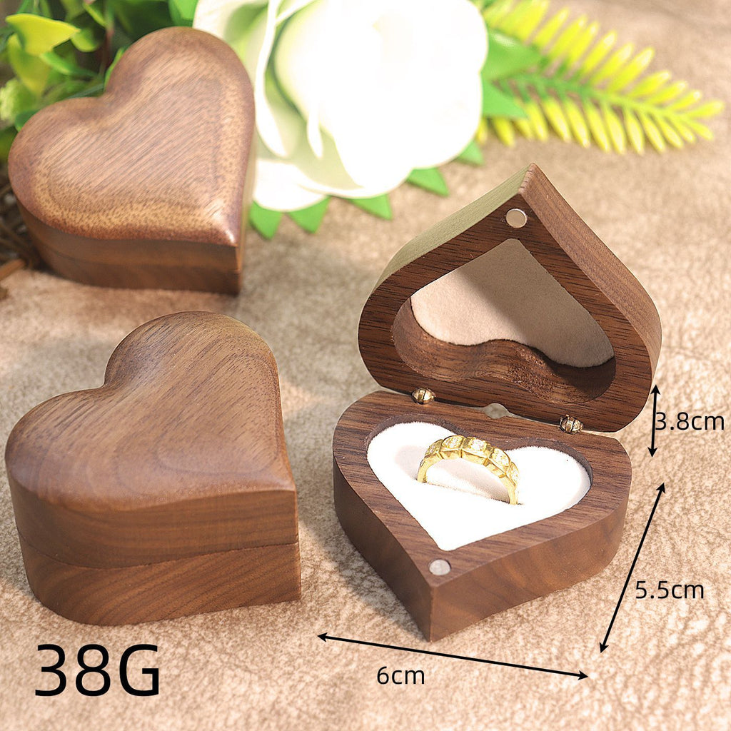 Heart-Shaped Wooden Ring Box — ring, view 6