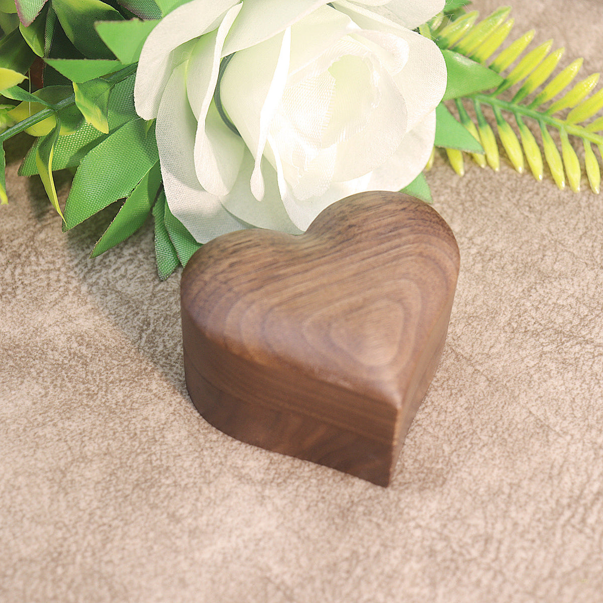 Heart-Shaped Wooden Ring Box — ring, view 7