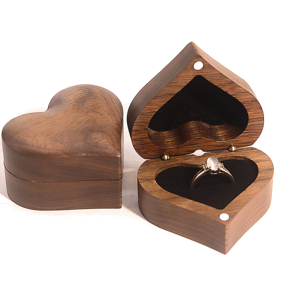Heart-Shaped Wooden Ring Box — ring, view 8
