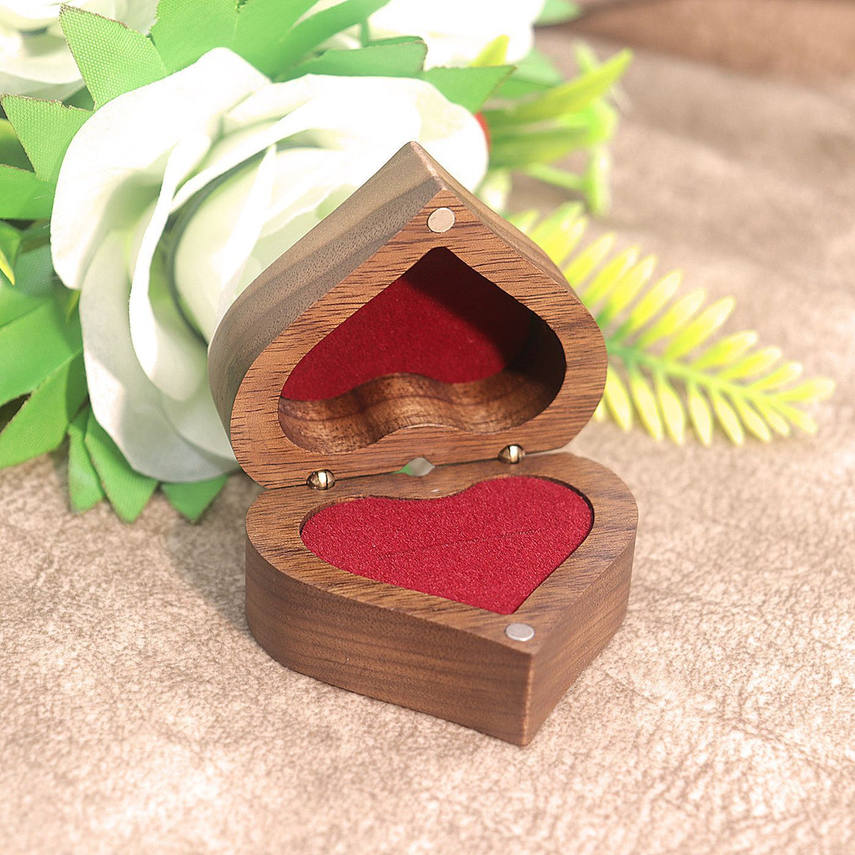 Heart-Shaped Wooden Ring Box — ring, view 10
