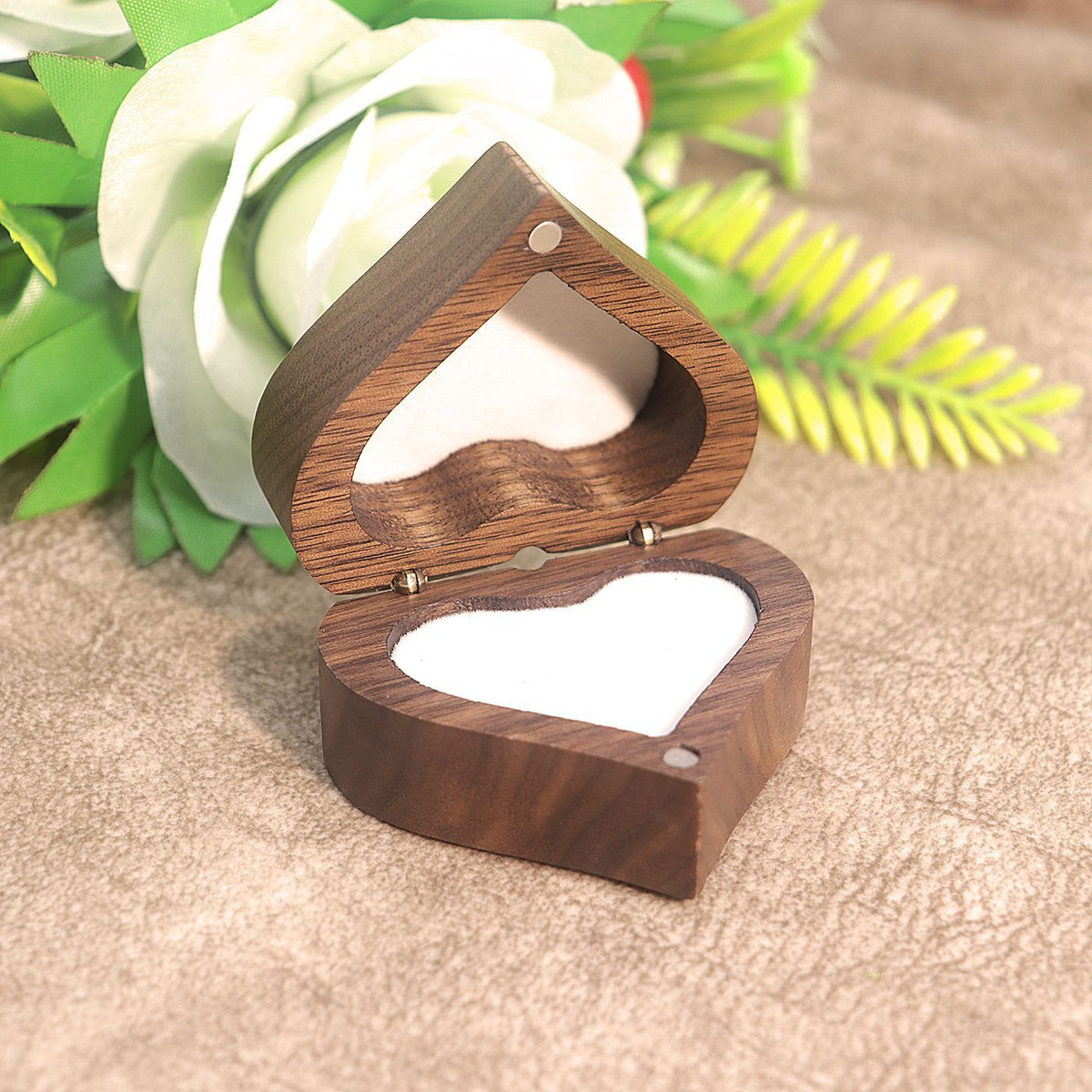 Heart-Shaped Wooden Ring Box — ring, view 11