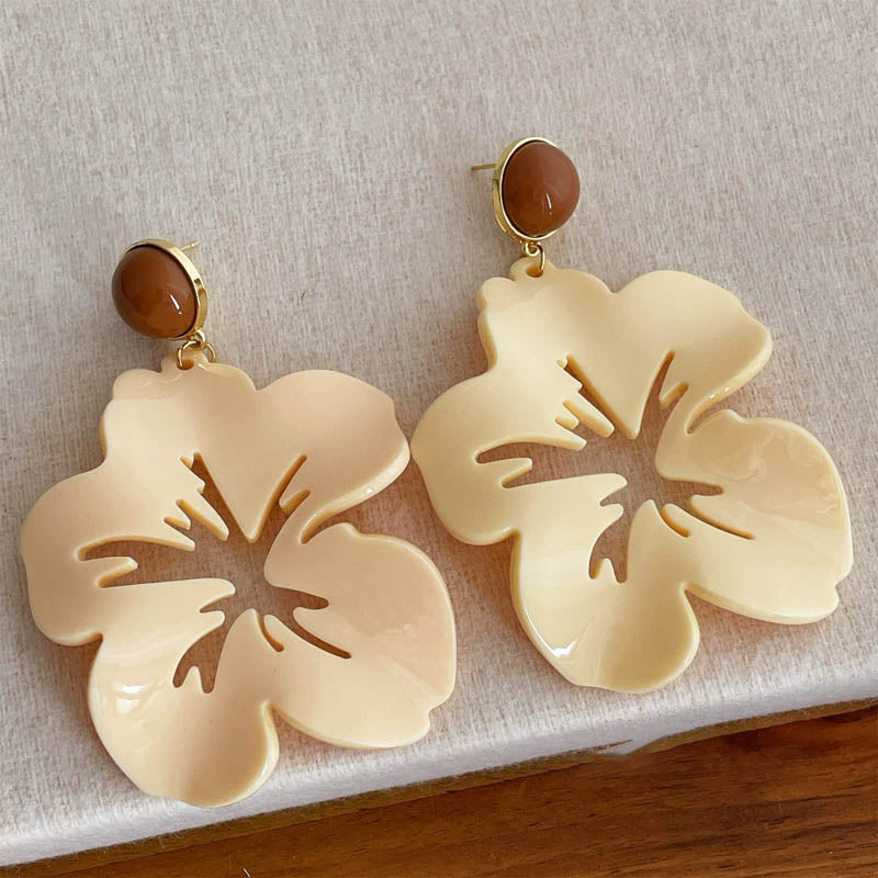 Exaggerated Flower Stud Earrings — earrings, view 4