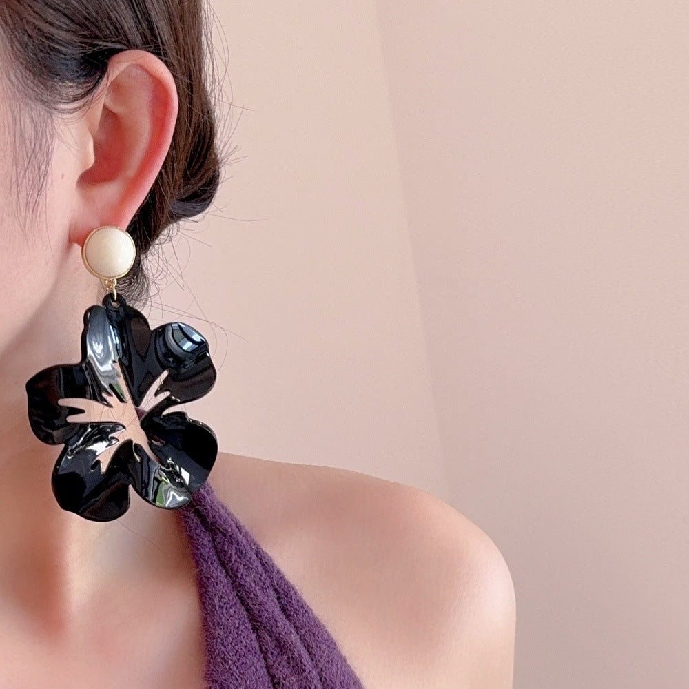 Exaggerated Flower Stud Earrings — earrings, view 5