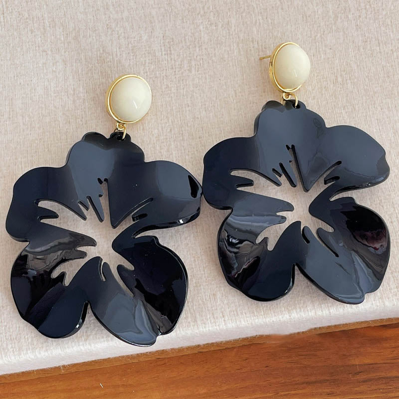 Exaggerated Flower Stud Earrings — earrings, view 6