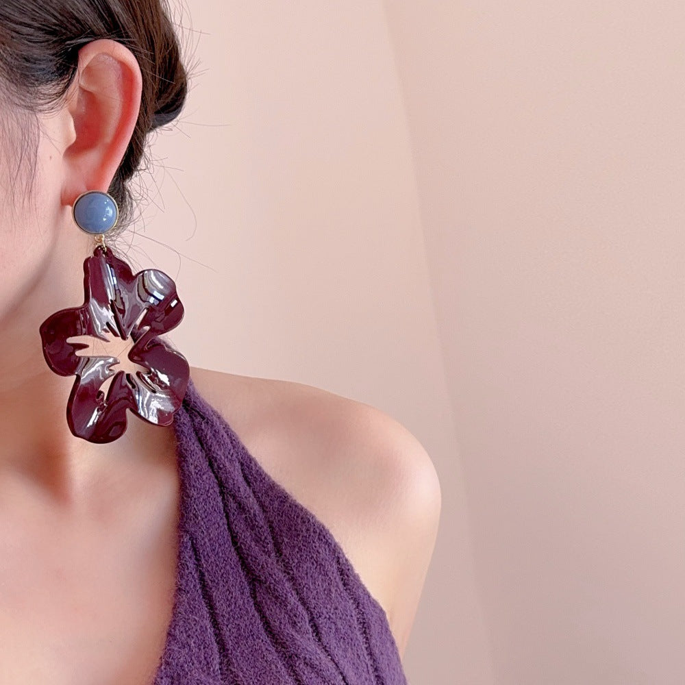 Exaggerated Flower Stud Earrings — earrings, view 9