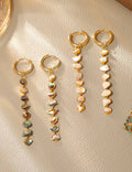 Irregular Enamel Dangle Earrings — earrings