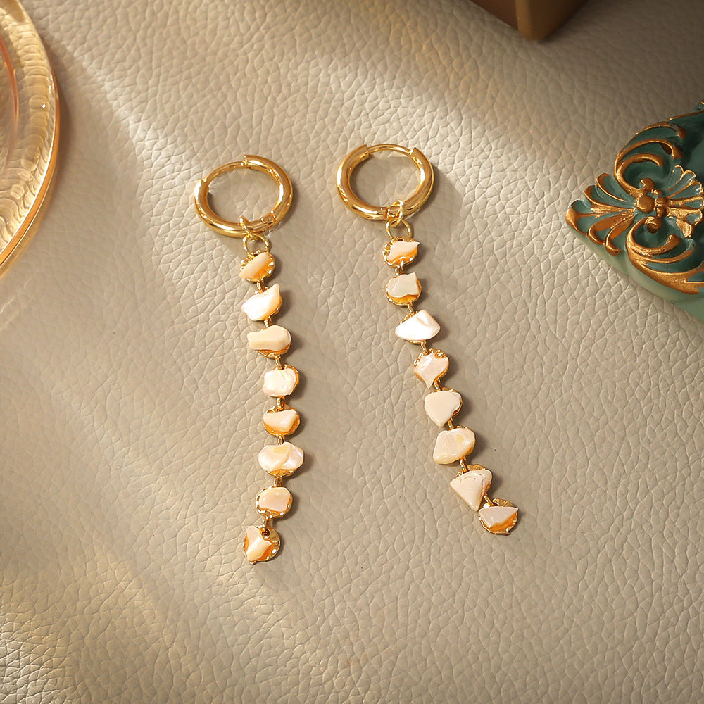 Irregular Enamel Dangle Earrings — earrings, view 2