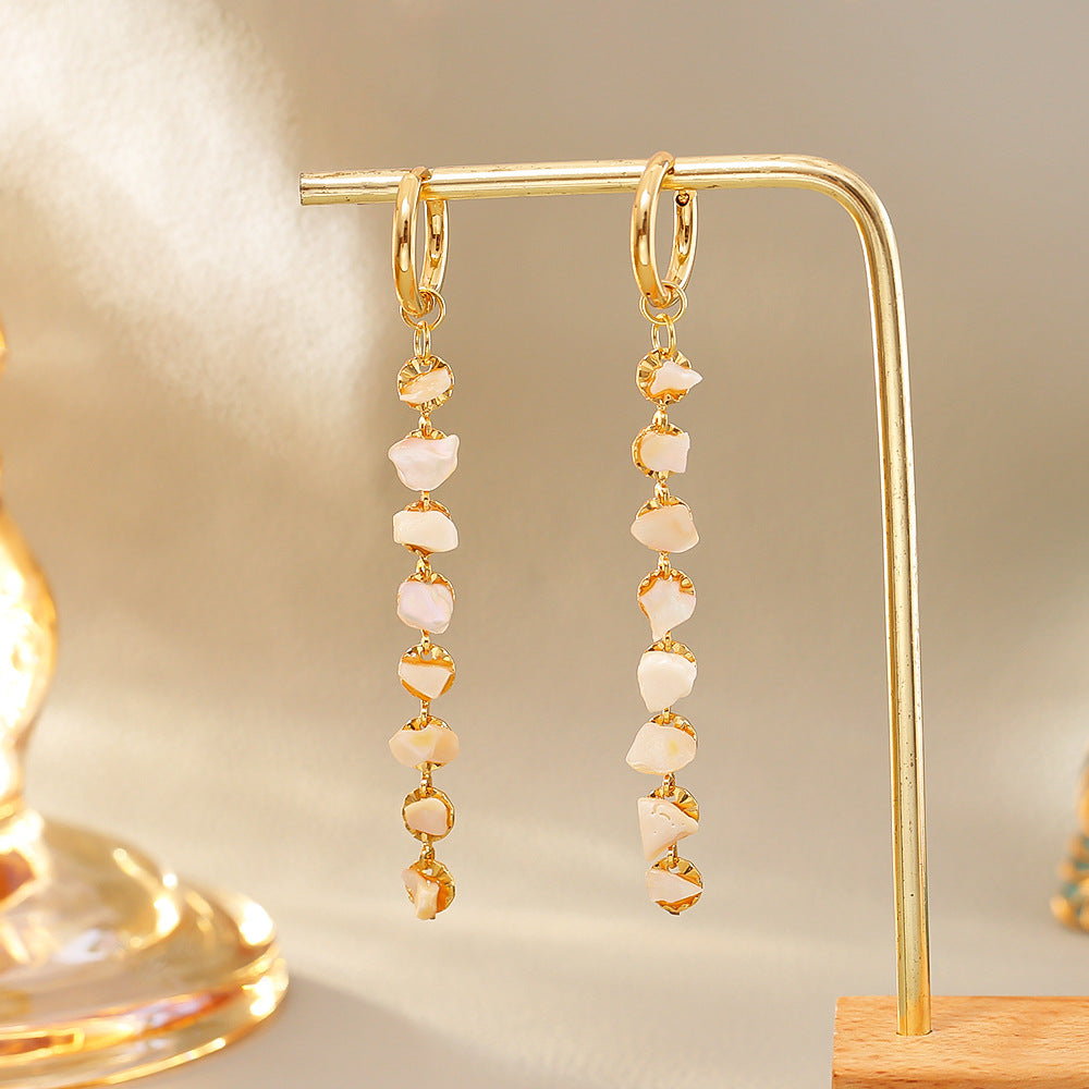 Irregular Enamel Dangle Earrings — earrings, view 3