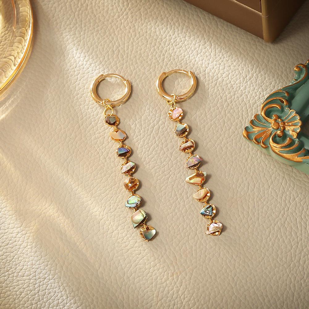 Irregular Enamel Dangle Earrings — earrings, view 4