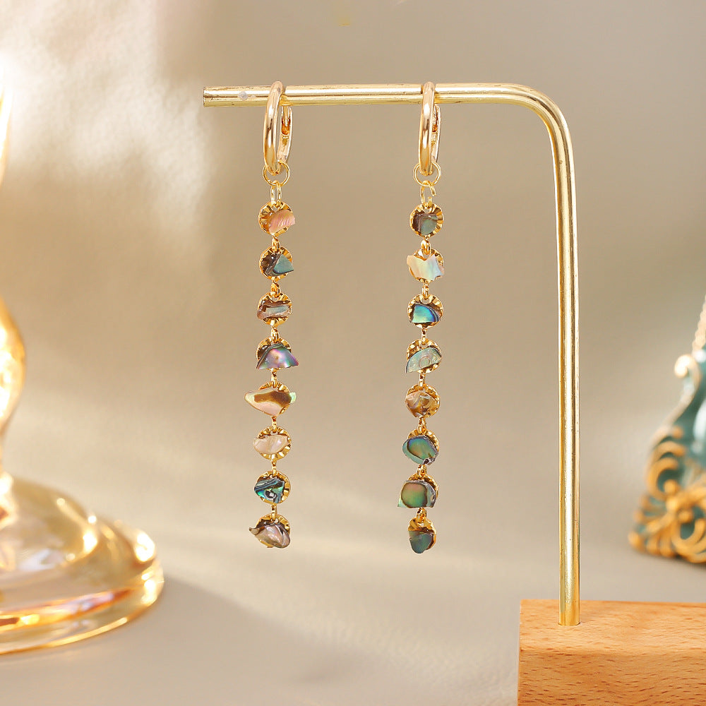 Irregular Enamel Dangle Earrings — earrings, view 5