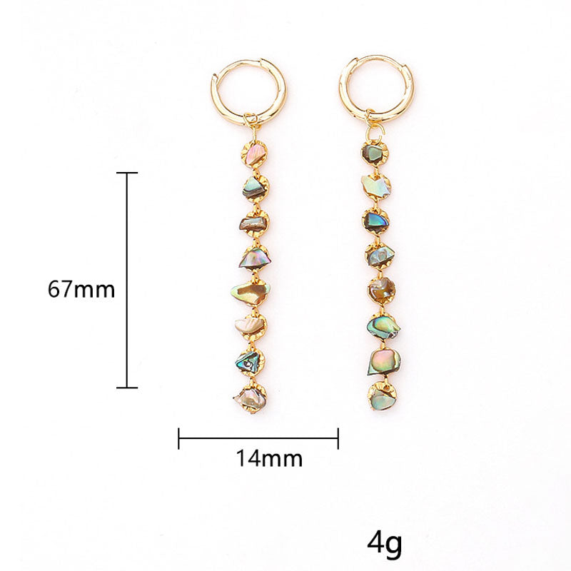 Irregular Enamel Dangle Earrings — earrings, view 6