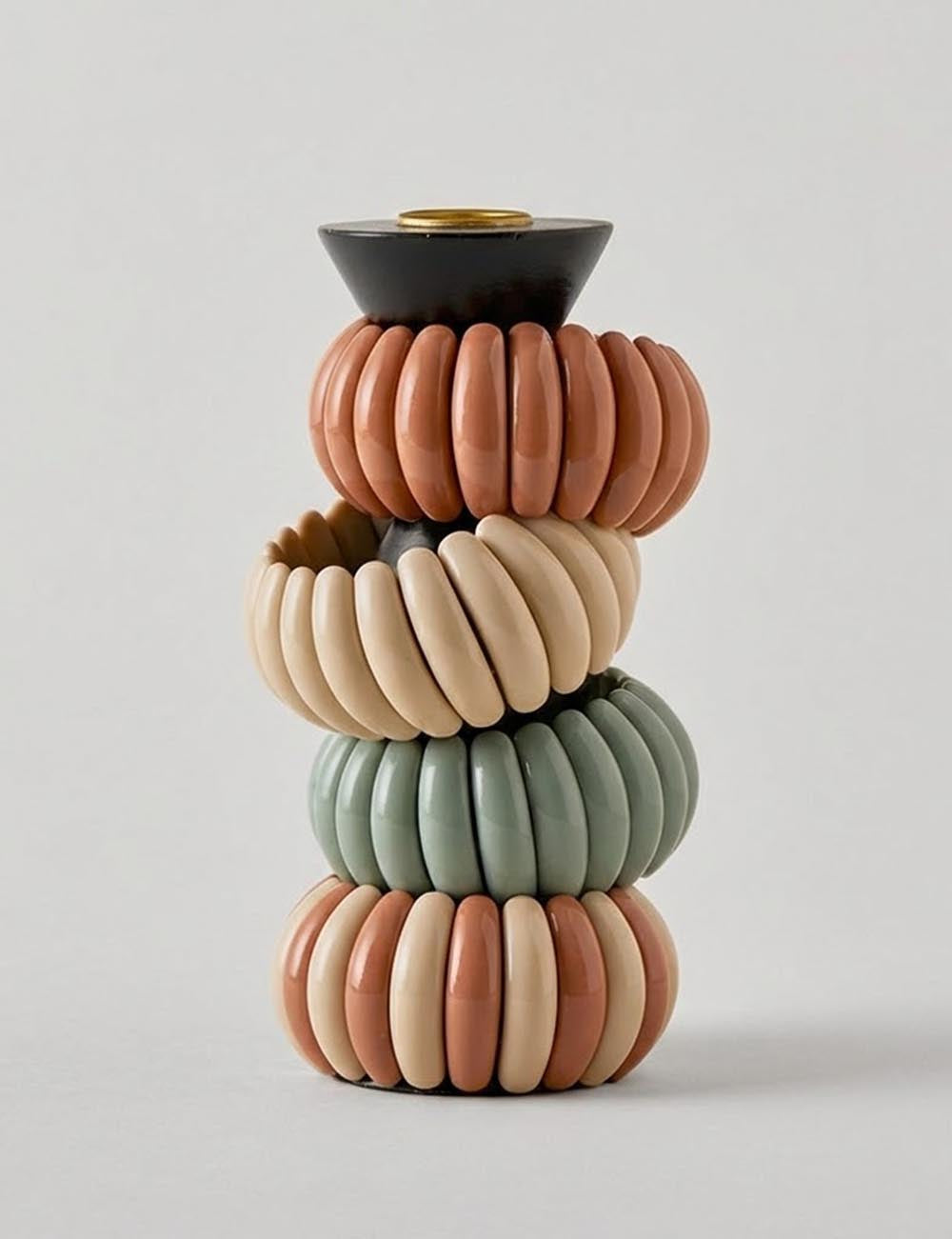 Color Block Coil Bangle — bracelet
