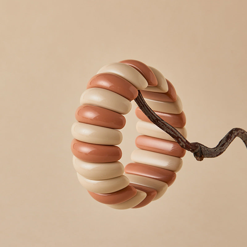 Color Block Coil Bangle — bracelet, view 6