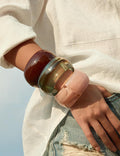 Bold Marbled Acrylic Statement Bracelet — bracelet