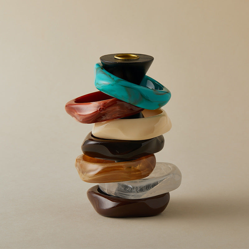 Irregular Marbled Acrylic Bracelet — bracelet, view 3