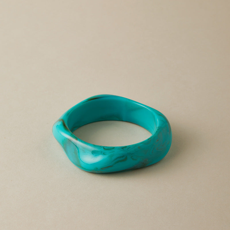 Irregular Marbled Acrylic Bracelet — bracelet, view 6