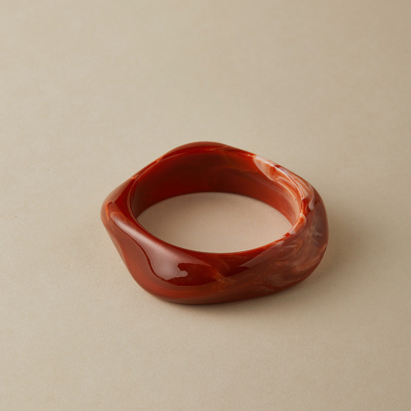 Irregular Marbled Acrylic Bracelet — bracelet, view 8