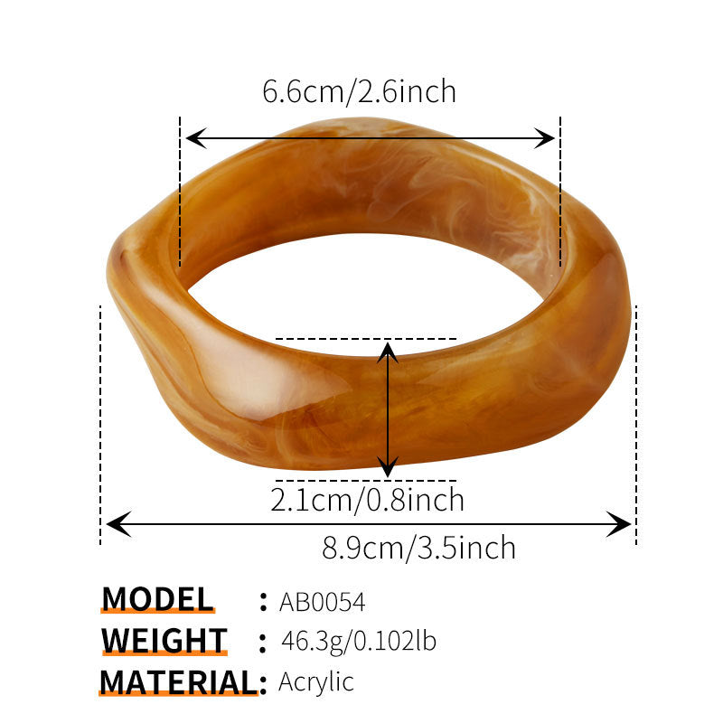 Irregular Marbled Acrylic Bracelet — bracelet, view 11