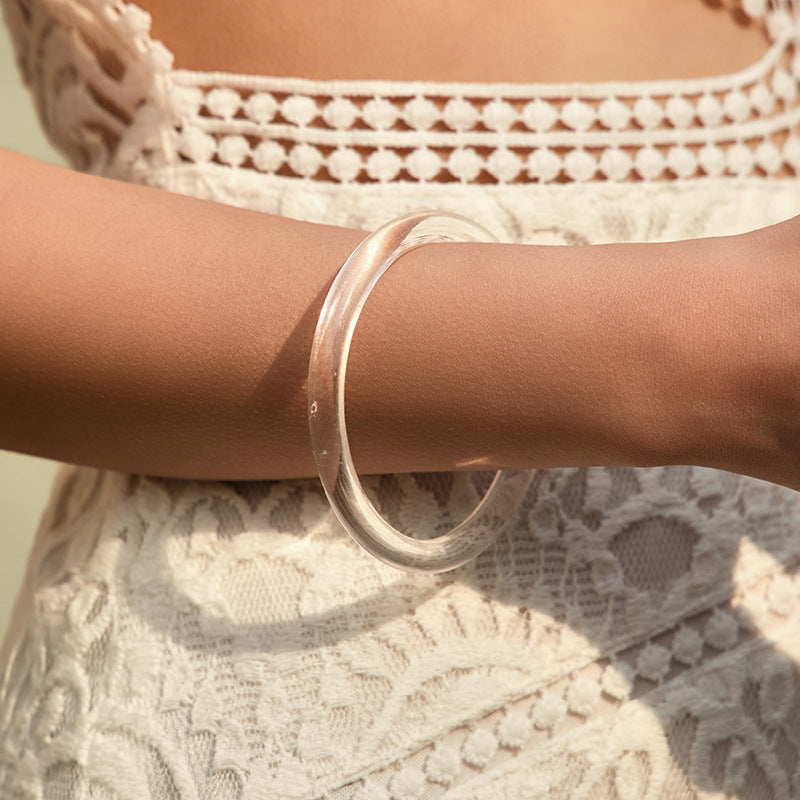 Marbled Acrylic Stack Bracelet — bracelet, view 2