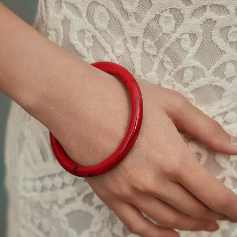 Marbled Acrylic Stack Bracelet — bracelet, view 5