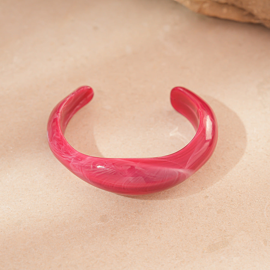 Wave Shape Acrylic Bangle — bracelet, view 9