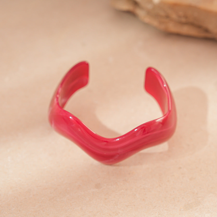 Wave Shape Acrylic Bangle — bracelet, view 10