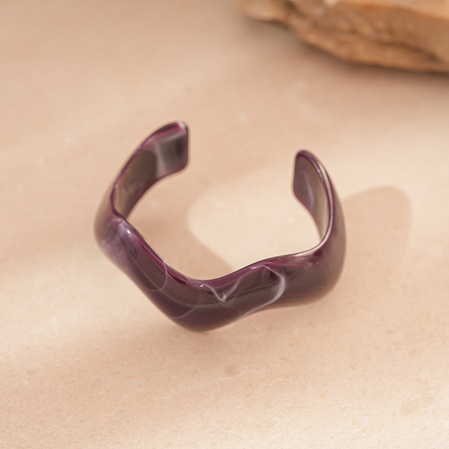 Wave Shape Acrylic Bangle — bracelet, view 11