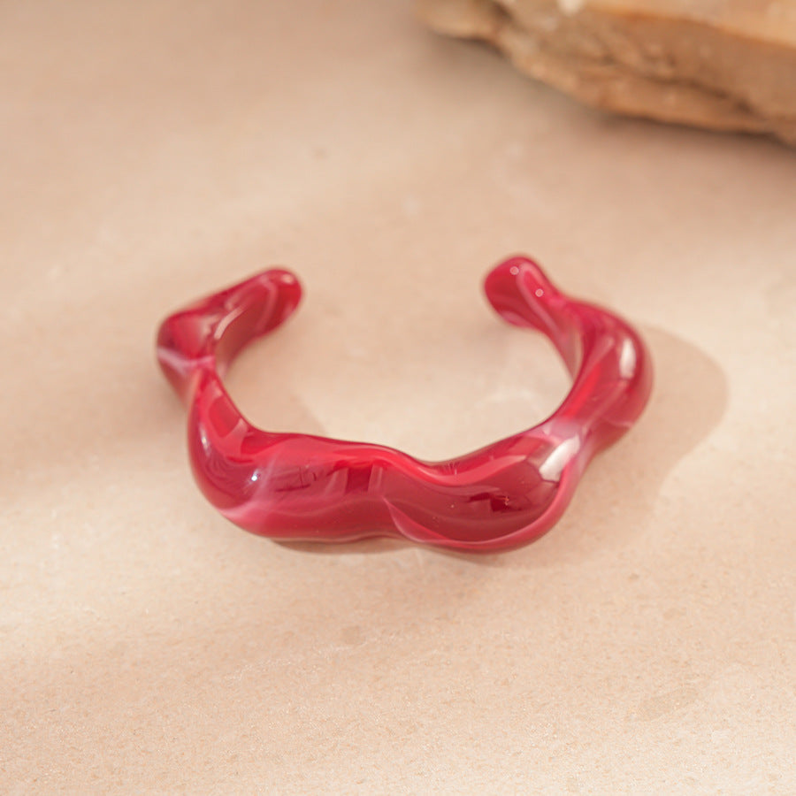 Wave Shape Acrylic Bangle — bracelet, view 13