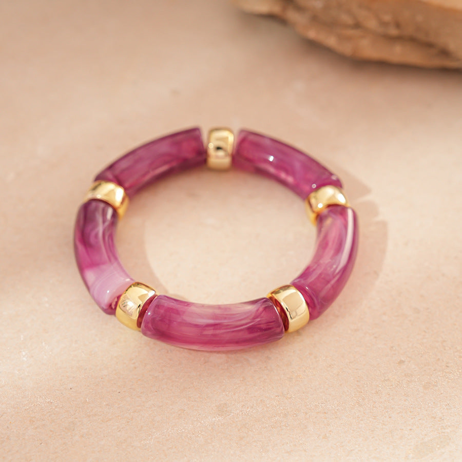 Wave Shape Acrylic Bangle — bracelet, view 14