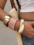 Spliced Marbled Acrylic Bracelet — bracelet