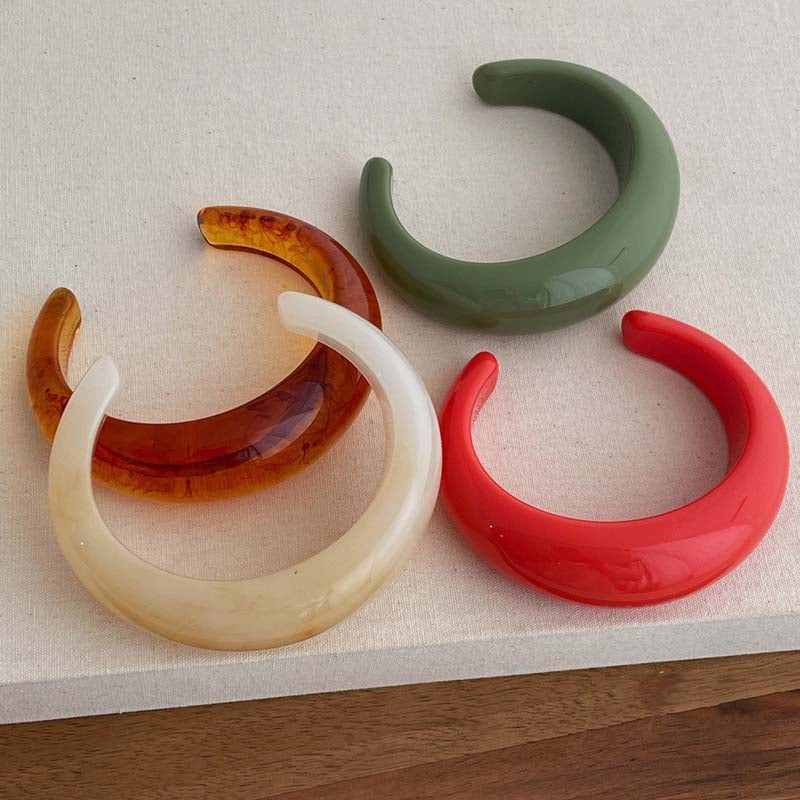 C-Shape Open Acrylic Cuff — bracelet, view 7