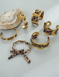 Leopard-Print Scarf Cuff — bracelet