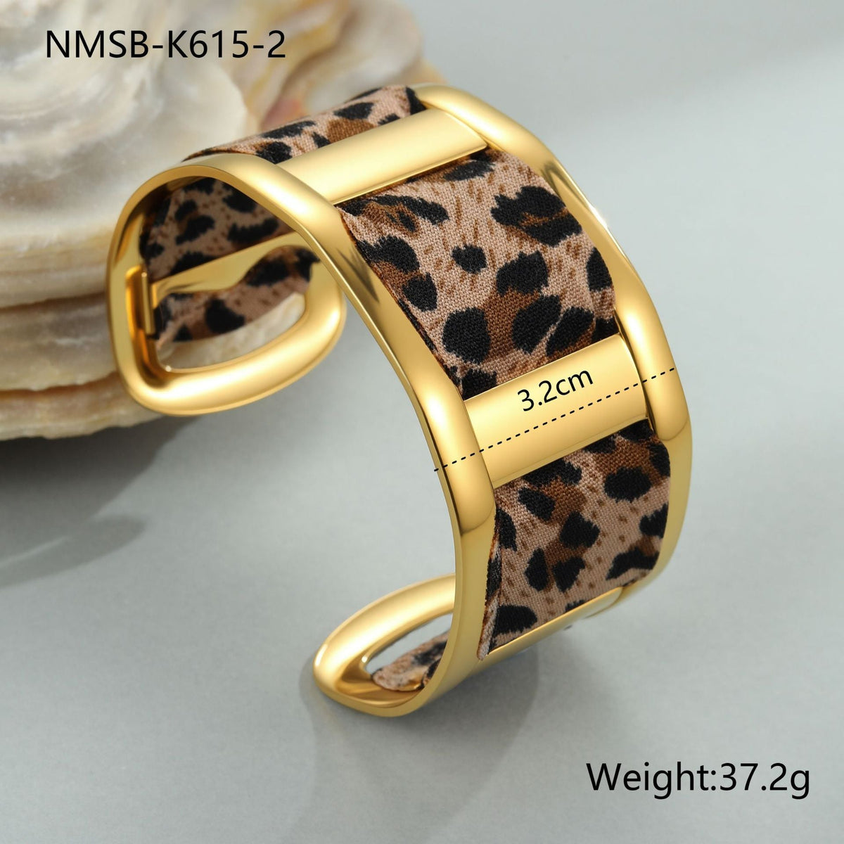 Leopard-Print Scarf Cuff — bracelet, view 4