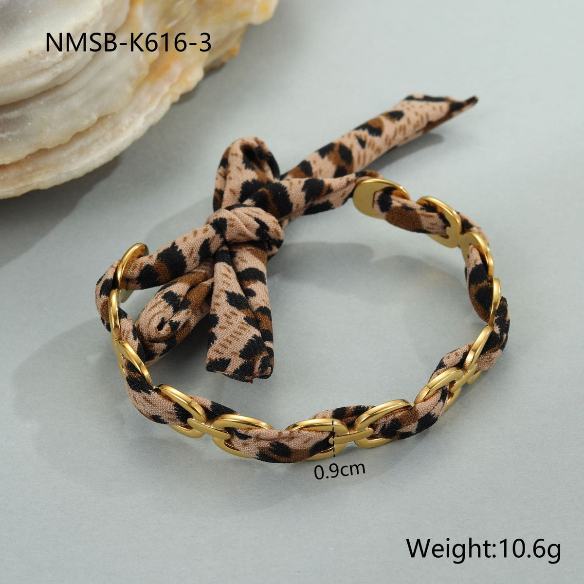 Leopard-Print Scarf Cuff — bracelet, view 7