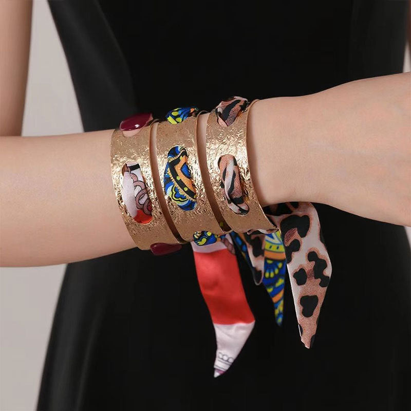 Leopard Flower Print Bracelet — bracelet, view 3