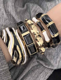 Wide Enamel Statement Bangle — bracelet