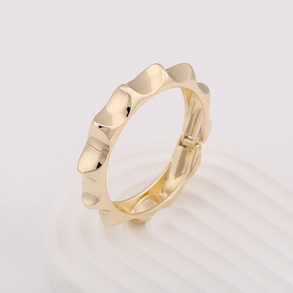 Wide Enamel Statement Bangle — bracelet, view 5